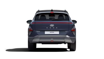 L'arrière de Hyundai KONA Essence et son feu Seamless Horizon, avec un éclairage LED rouge unique.
