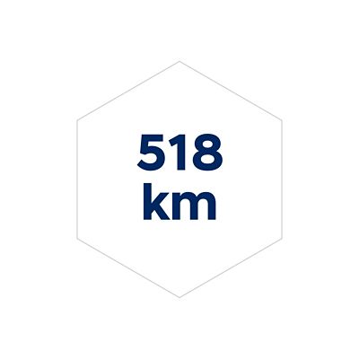 Icono de la autonomía de hasta 518 km del Hyundai INSTER.