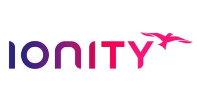El logotipo de la empresa mixta IONITY, que proporciona a Europa más de 2500 puntos de carga de alta potencia.