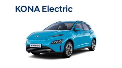 Hyundai KONA Electric v modré barvě.