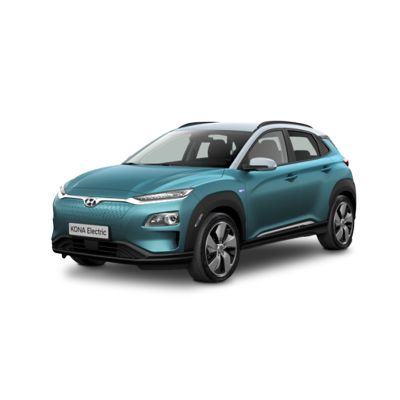 Vue latérale du tout nouveau Hyundai Kona electric