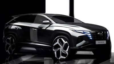 design sketch of the concept the new Hyundai Tucson.	