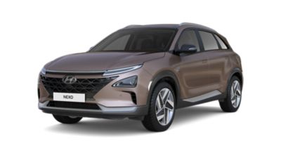 Zijaanzicht van de  Hyundai Nexo.