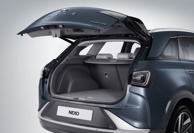 Afbeelding van de ruime koffer van de Hyundai NEXO.