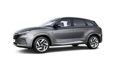 Vue rapprochée des lignes latérales de Hyundai NEXO.