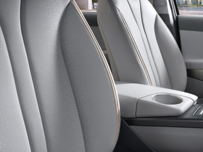 Photo showing the eco-friendly fabric of the Nexo's seats.