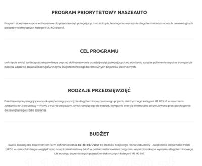 Program NaszEauto – szczegóły.