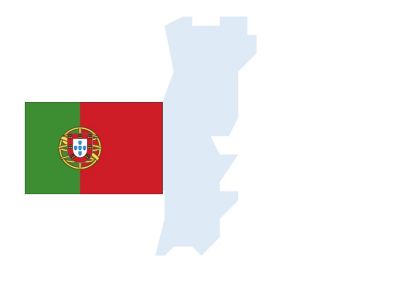 flag and outline of Portugal