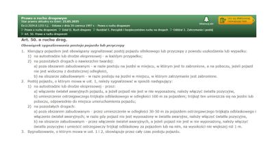 Ustawa Prawo o ruchu drogowym