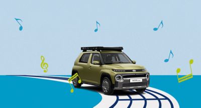 Hyundai INSTER in movimento su strada