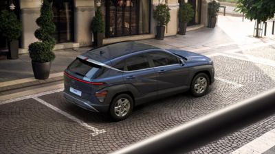 Man approaching the all-new Hyundai KONA from the rear