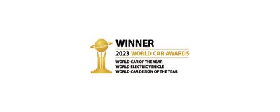 World car of the year, World electric vehicle and World car design of the year award badge for the IONIQ 6