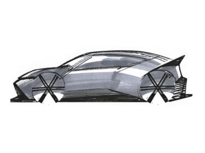 Sketch showing the new Hyundai Concept Car - Concept THREE