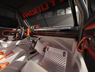 Interior: The all-new Hyundai INSTEROID electric concept car.