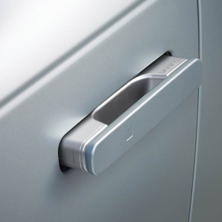 Ambient lighting auto flush door handle on the Hyundai IONIQ 9 electric SUV.