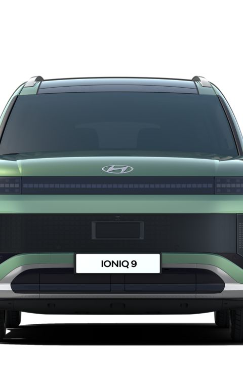 Front view of Hyundai IONIQ 9 electric SUV.
