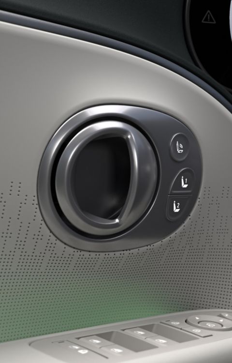 Close up view of door arm rest inside the Hyundai IONIQ 9 electric SUV.