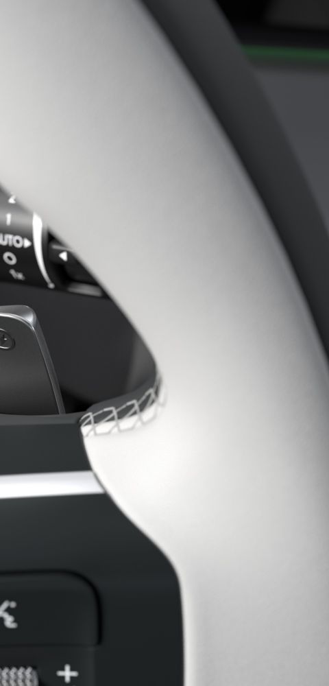 Paddle shifter on the steering wheel inside the Hyundai IONIQ 9 electric SUV.