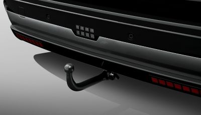 Trailer hitch on the back of the Hyundai IONIQ 9 electric SUV.