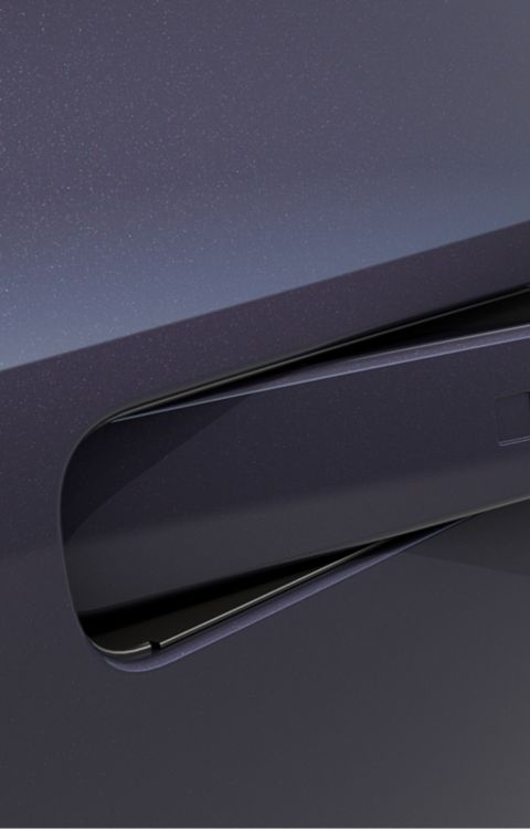 Auto flush door handles on the side of the Hyundai IONIQ 6 electric sedan.