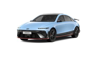 Der Hyundai IONIQ 6 N von schräg vorne.