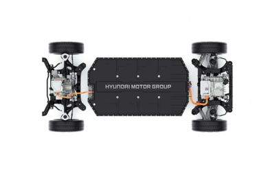 Bateriový modul v rámci platformy Hyundai Electric-Global Modular Platform (E-GMP).