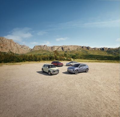 A Hyundai IONIQ 5 outside a building